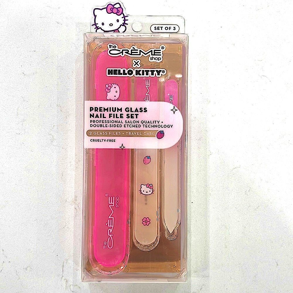 The Crème Shop x Hello Kitty Premium Glass Nail File Set (Red) TIK TOK CRAZE